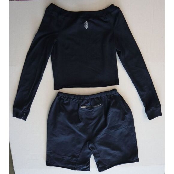 Free People Movement OB2191310 Women's Sz L Blue Hot Shot Easy 2 Piece Set - Picture 3 of 10